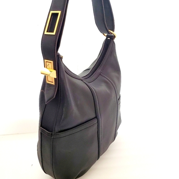 Tignanello Since 1989 Genuine Leather Black Shoulder Bag - Picture 4 of 15